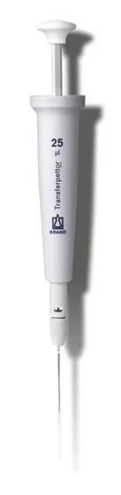 Transferpettor Fix type
 50 µl, with glass capillaries
pipette with directly d