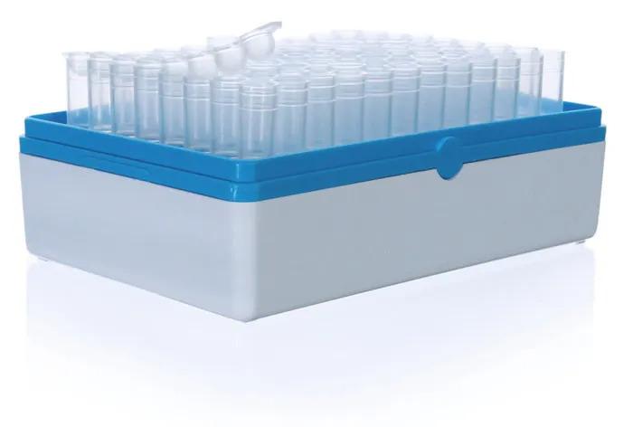 Tube, 1,2 ml, rack packed, PP
Rack w.12 strips/8 tubes, 10 pc.
alphanumeric id