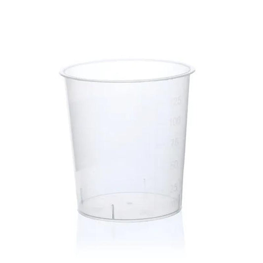 Urine beaker, without lid, PP, CE-IVD
grad. to 125 ml
dia. 65 mm, h. 70 mm