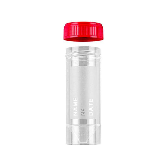 Urintainer ® Urine container 30 ml in PP with white screw cap apart, with froste