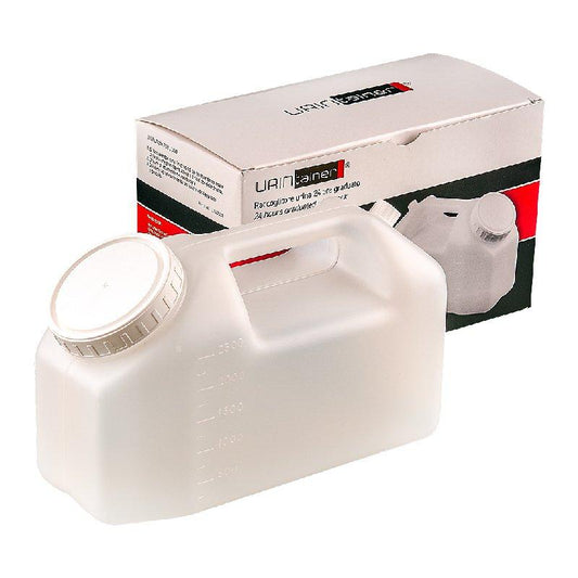 Urintainer ® urine tank 2500 ml in PE for 24 hour urine collection, in single bo