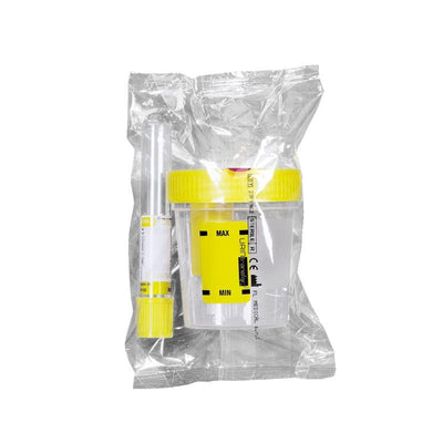 Urintransfer ® kit with urine container 120 ml in PP yellow screw cap + Vacumed