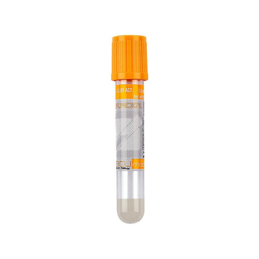 Vacumed® 13x100 mm with Gel Separator + Clot Activator x 5 ml of blood, golden-y
