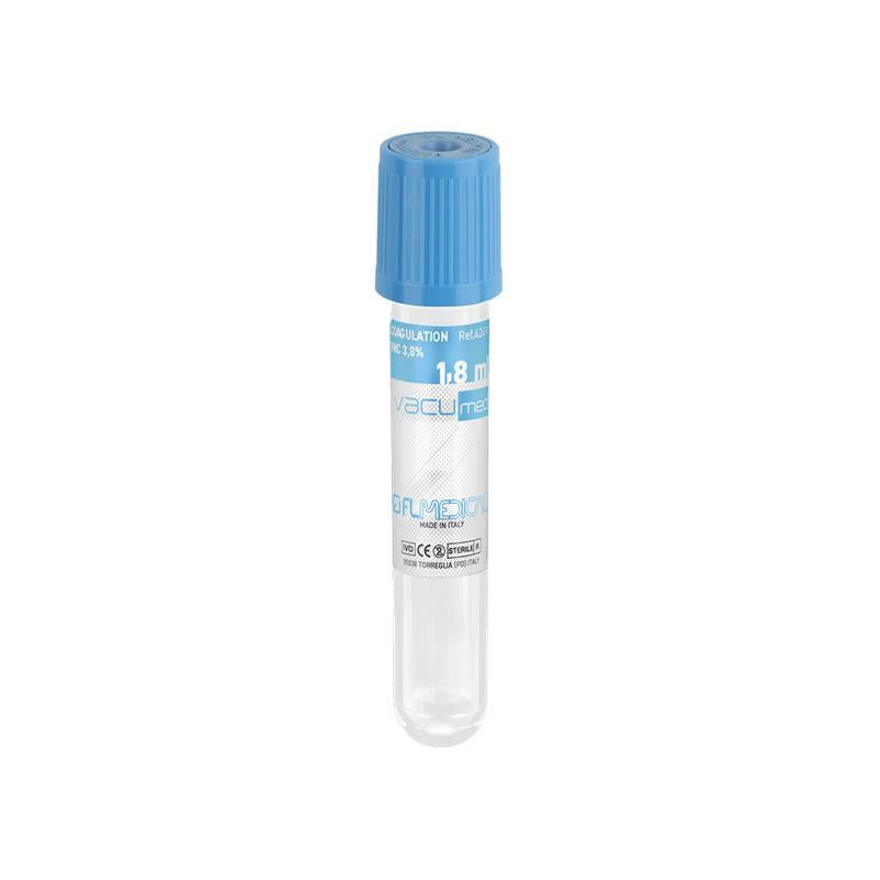 Vacumed® 13x75 mm double wall with Sodium Citrate 3,8 % x 0,9 ml of blood for co
