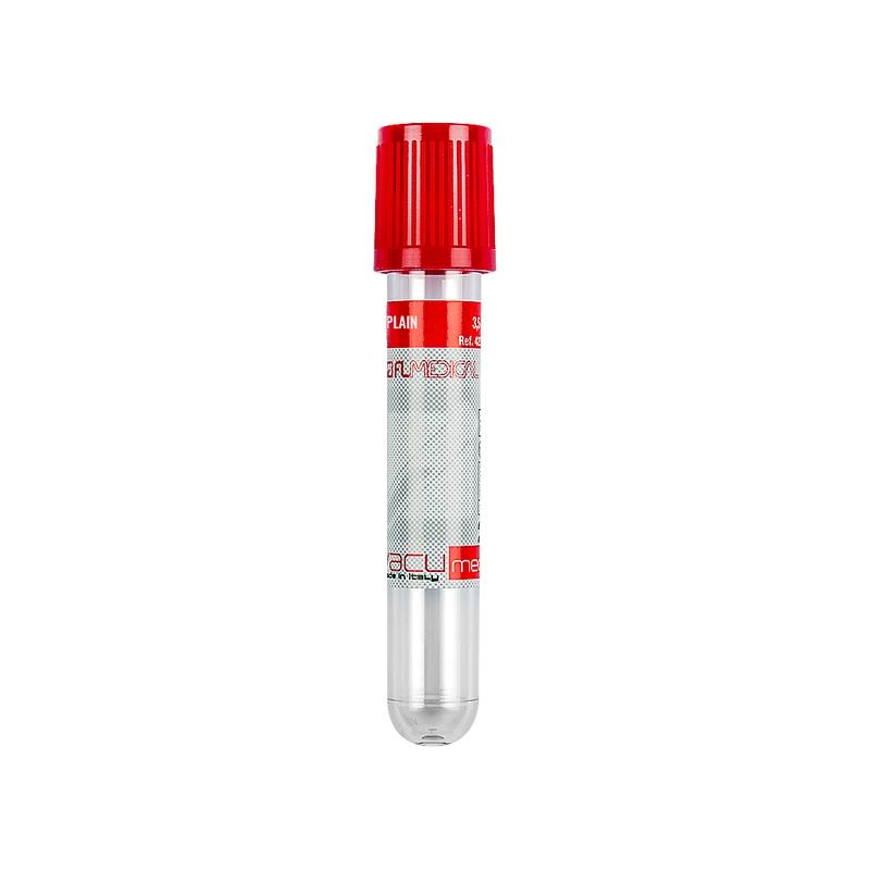 Vacumed® 13x75 mm no additive x 2 ml, red cap, sterile