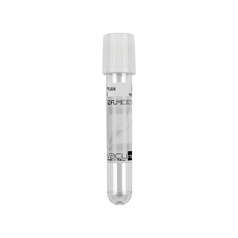 Vacumed® 13x75 mm no additive x 2 ml, white cap, sterile