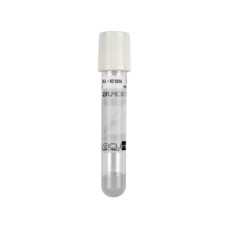 Vacumed® 13x75 mm with Gel Separator + K2 EDTA x 2 ml of blood, pearlescent cap,