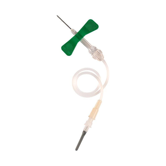 Vacumed® blood collection set 23G x ?" light blue with safety system, luer adapt
