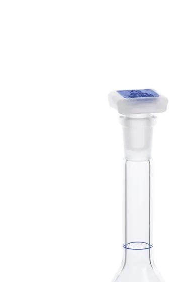Vol. flask BLAUBRAND class A DE-M
  20 ml W, Boro 3.3 NS 12/21, PP-stopper
wid