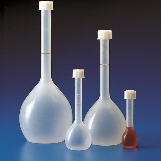 VOLUMETRIC FLASKS WITH SCREW CAP PP, 50 ml