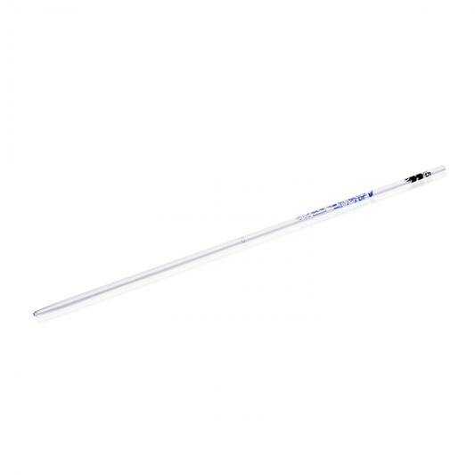 Volumetric Pipette from soda-lime glass, class AS, blue print, batch certificate