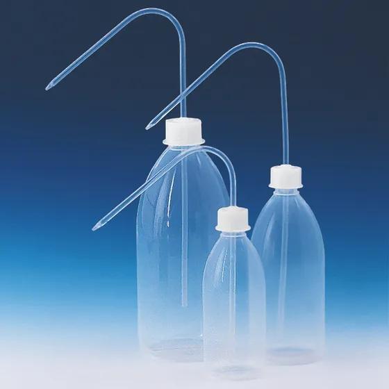Wash bottle, PFA, narrow mouth
 500 ml, GL 25, tube FEP, closure ETFE
transluc