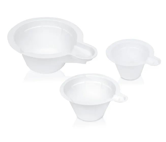 Weighing dish PS round with handle
100 ml  90 x 48 mm antistatic
1 PAK = 200 p